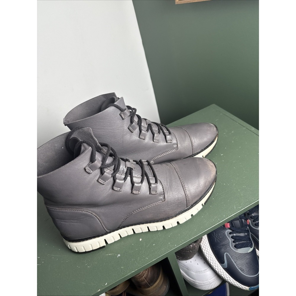 Men's COLE HAAN ZEROGRAND LEATHER CAP TOE BOOT‎ COLOR GRAY SIZE 9 Men's